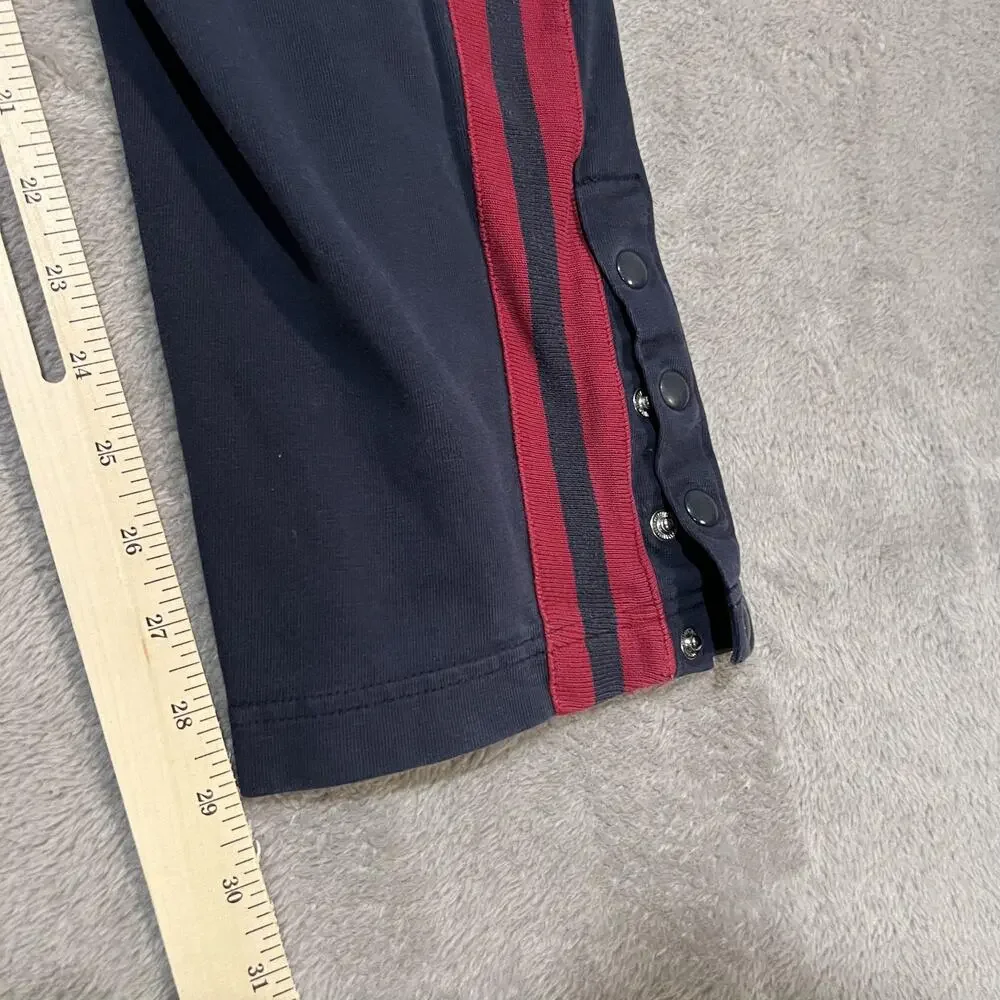 Vintage Polo Jeans Co Track Pants Mens Medium Navy Snap Stripe 90s
